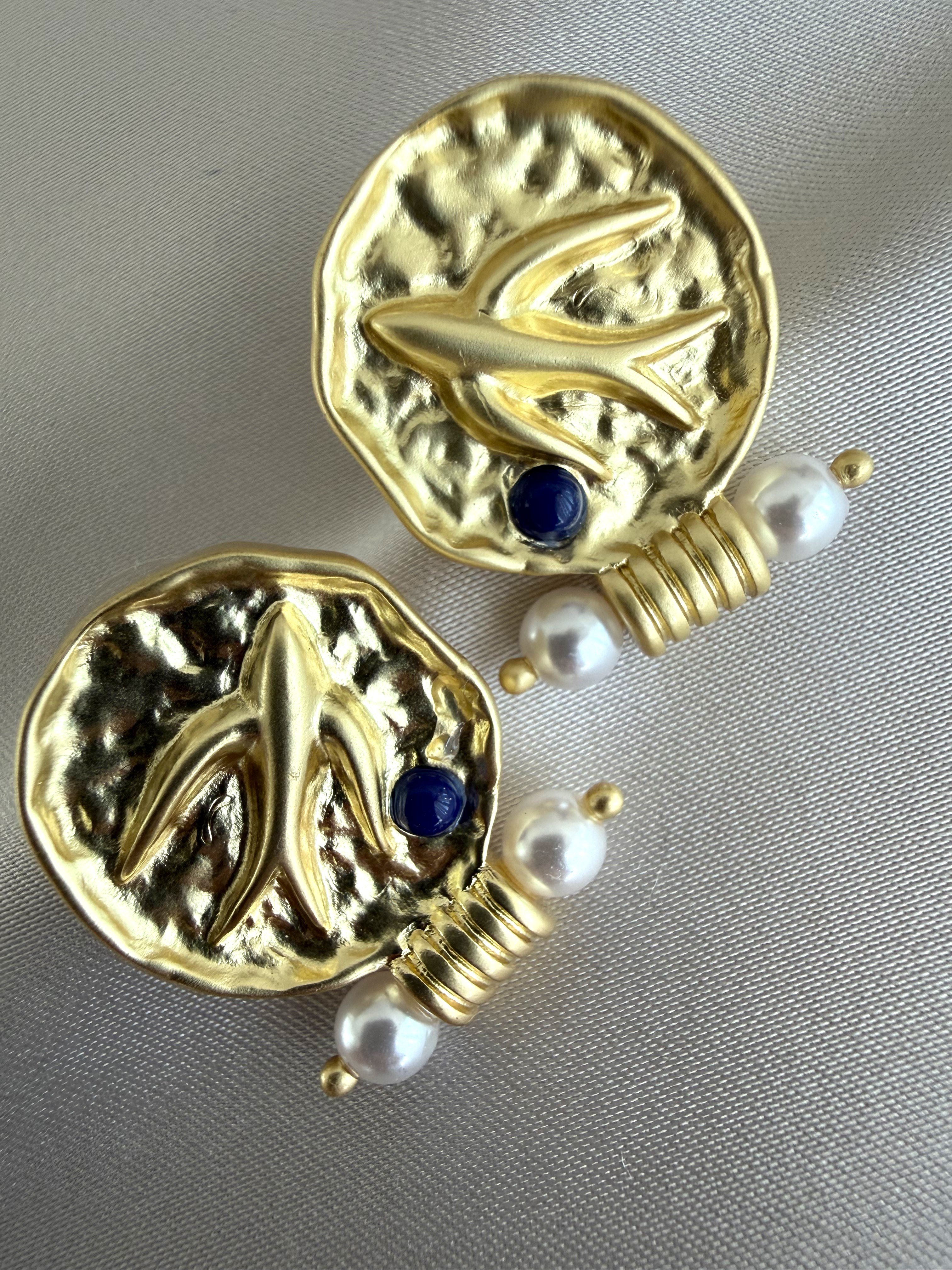 Mat Kırlangıç Küpe(gold)