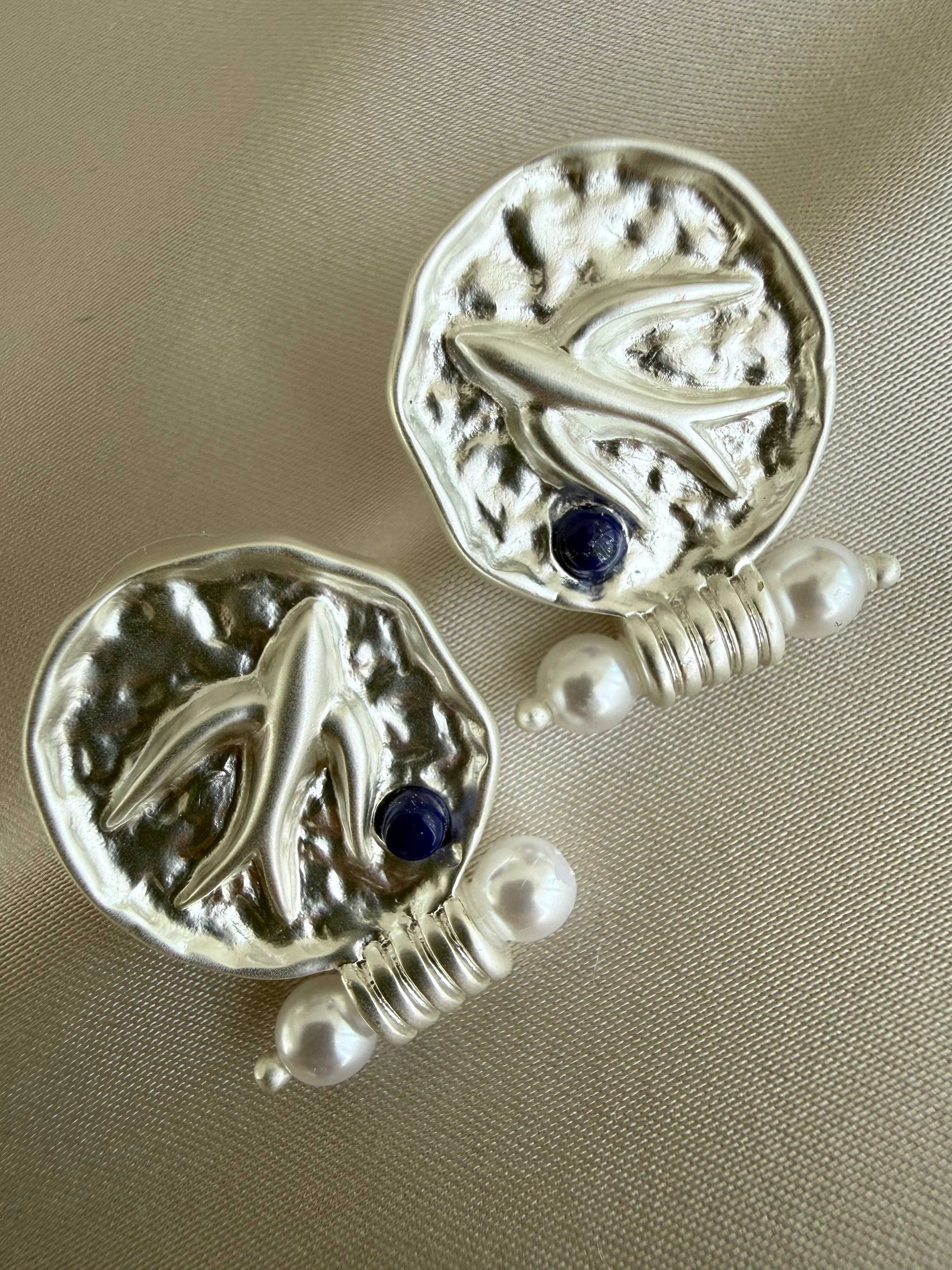 Mat Kırlangıç Küpe(Silver)