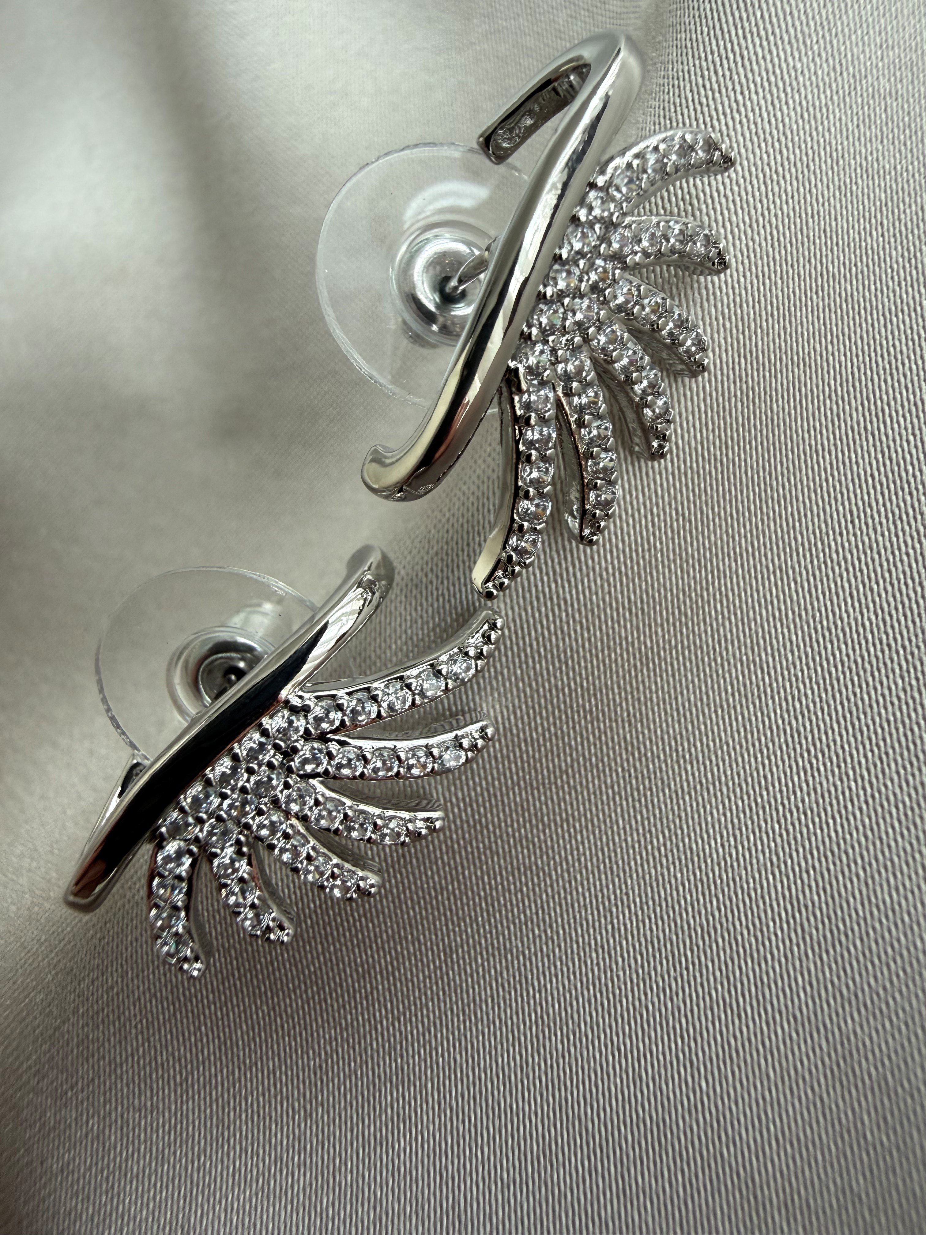 Zirkon Kanat Küpe(Silver)