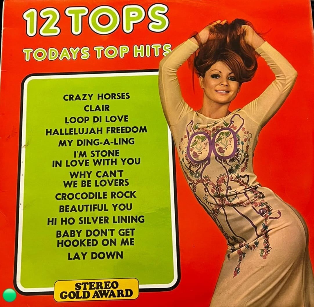 12 Tops - Today's Top Hits - Stereo Gold Award LP - Mer 103X İngiltere Baskı