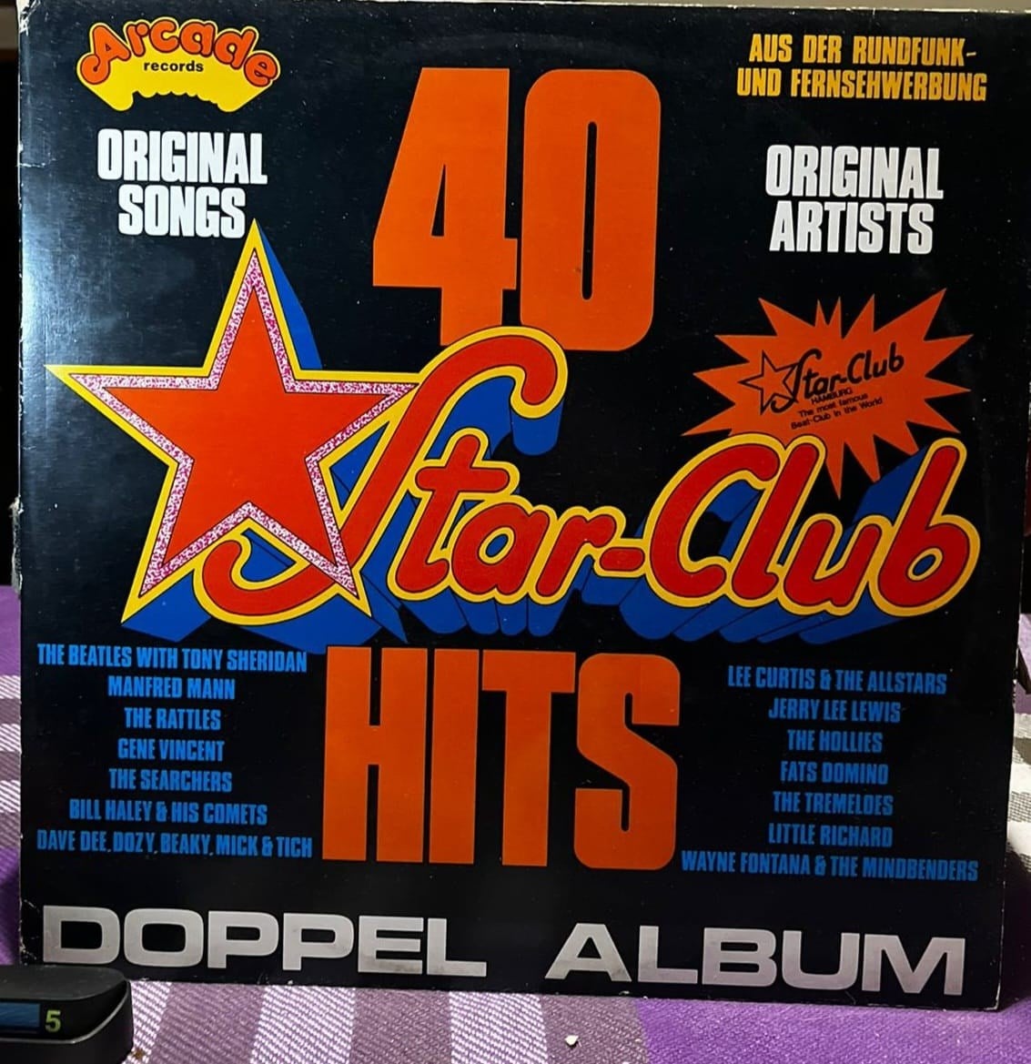 40 Star-Club Hits - Original Songs & Artists - 2 LP Doppel Album - Arcade Records (Almanya Baskı)
