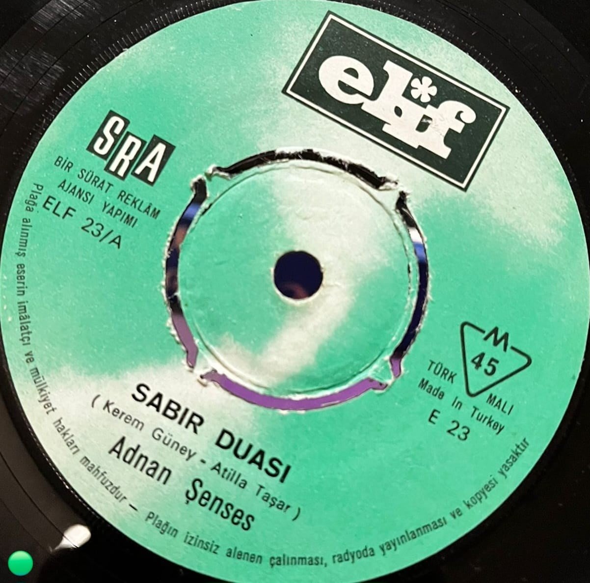 Adnan Şenses - Sabır Duası / Güzel Gözlerine (45'lik Plak, Elif Plak)