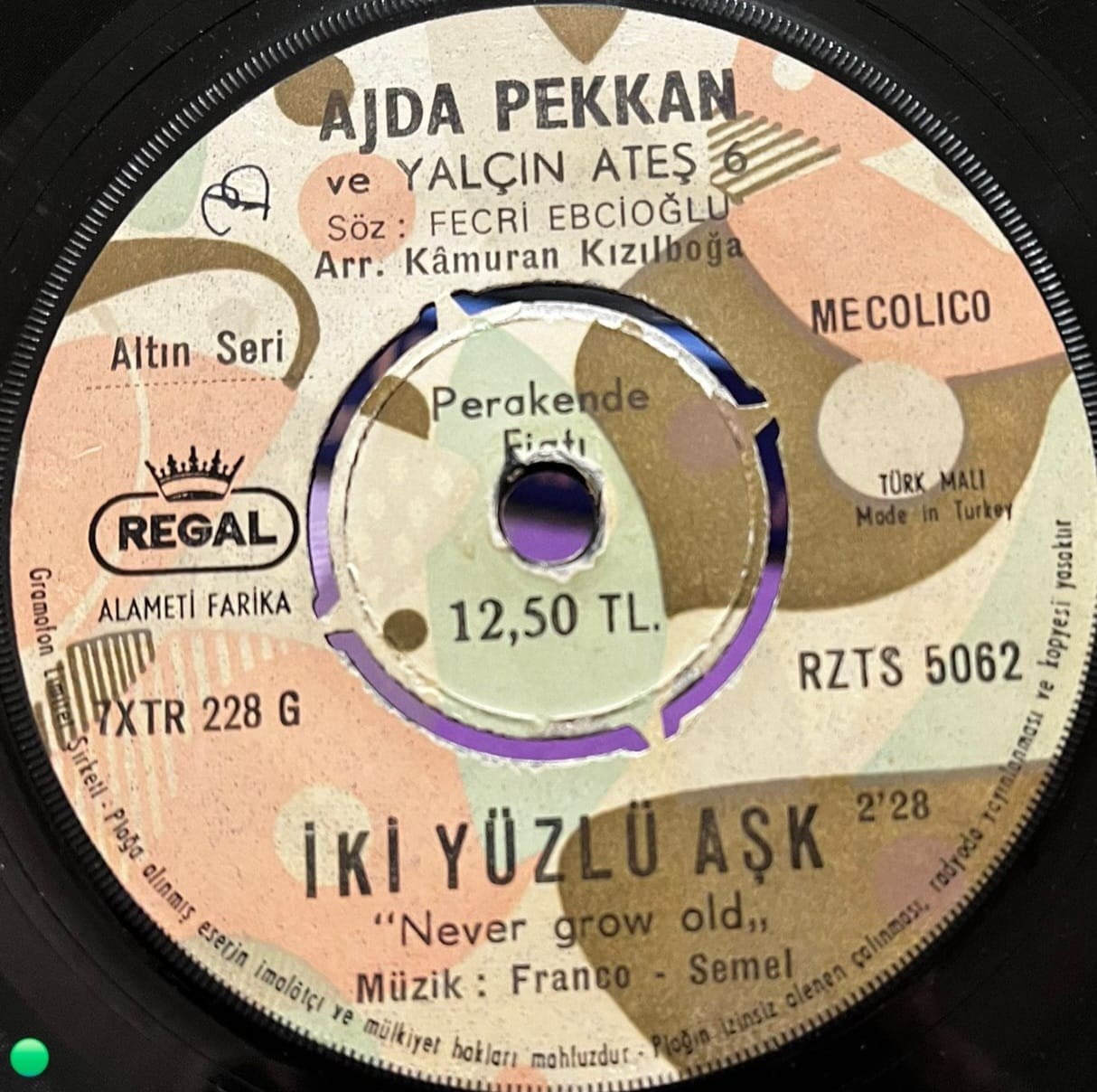 Ajda Pekkan ve Yalçın Ateş 6 - İki Yüzlü Aşk / Erkekleri Tanıyın - Regal 45'lik Plak
