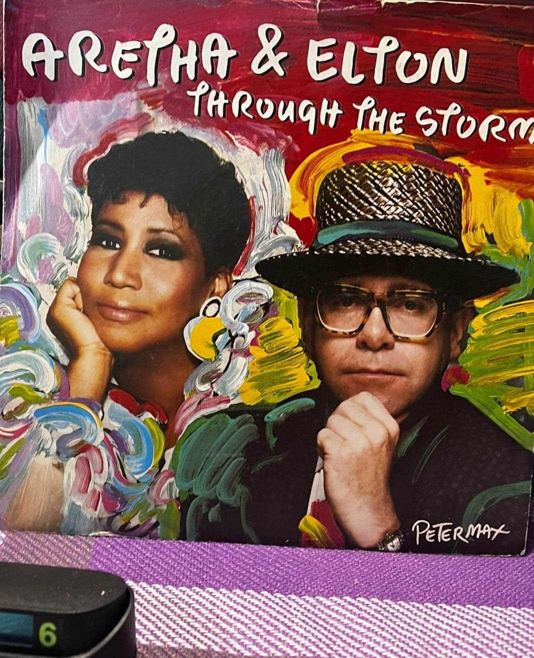 Aretha Franklin & Elton John - Through The Storm / Come To Me (1989) - Arista - 45'lik Plak