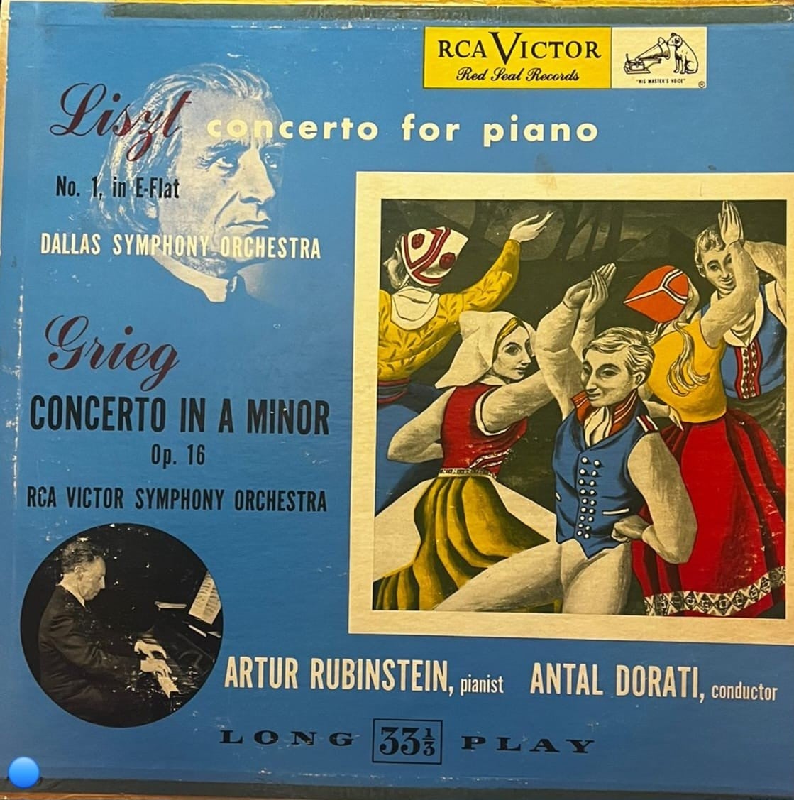 Artur Rubinstein - Grieg & Liszt: Piano Concertos - RCA Victor Red Seal LM-1018 LP