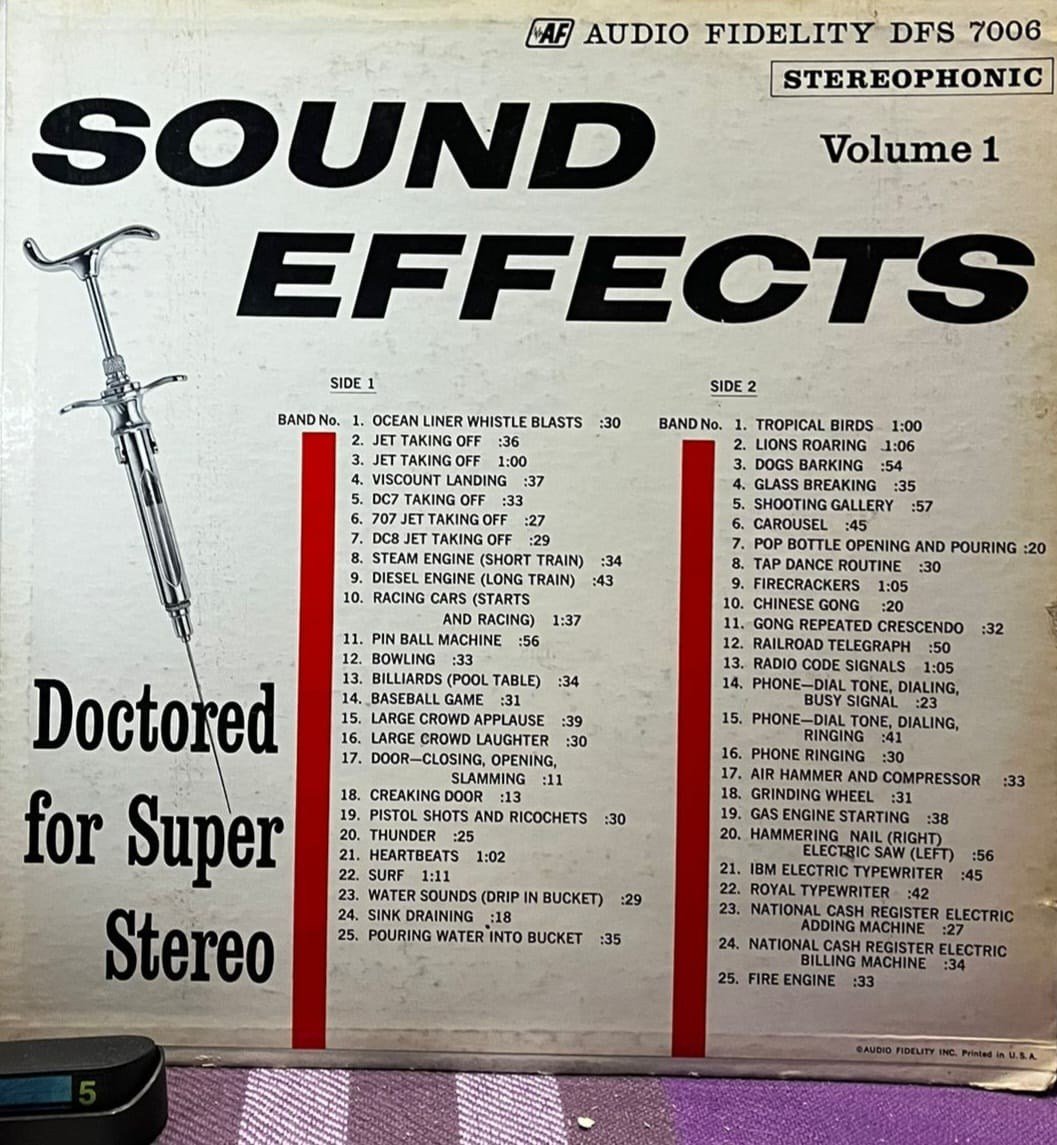 Audio Fidelity - Sound Effects Volume 1: Doctored For Super Stereo - DFS 7006 (US Press)