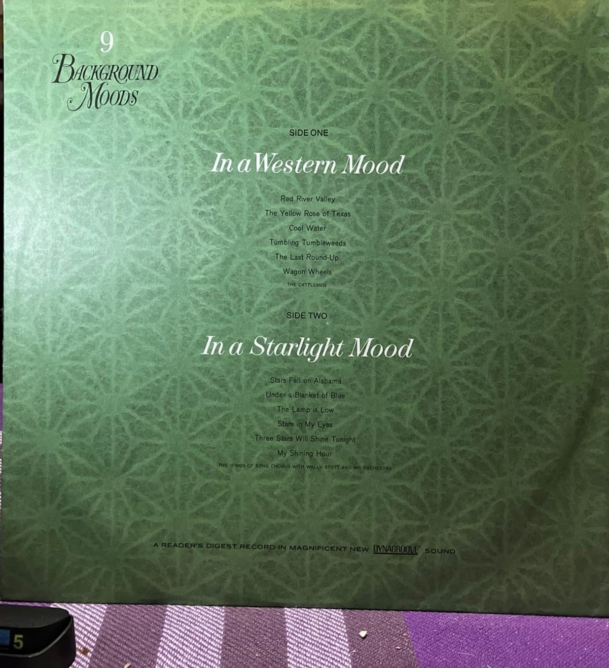 Background Moods 9: In a Western Mood / In a Starlight Mood (LP, Reader's Digest)