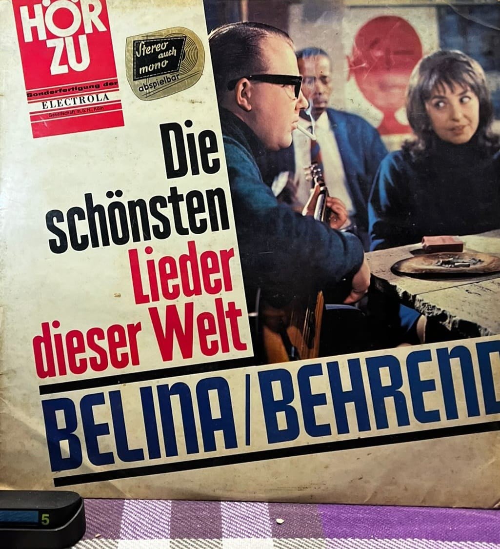 Belina & Siegfried Behrend - Die Schönsten Lieder Dieser Welt - Hör Zu Electrola SHZE 130 - 33'lük Plak