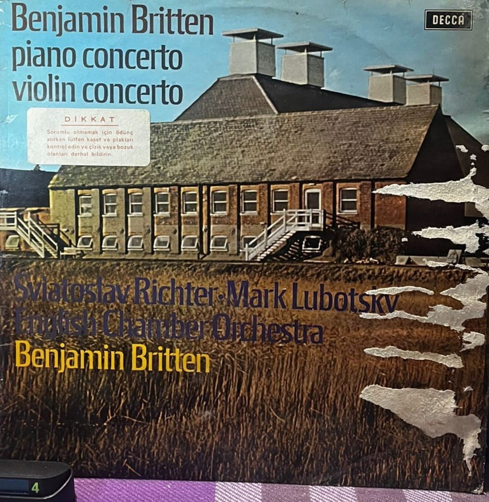 Benjamin Britten - Piano Concerto / Violin Concerto LP | Richter & Lubotsky | Decca SXL 6512