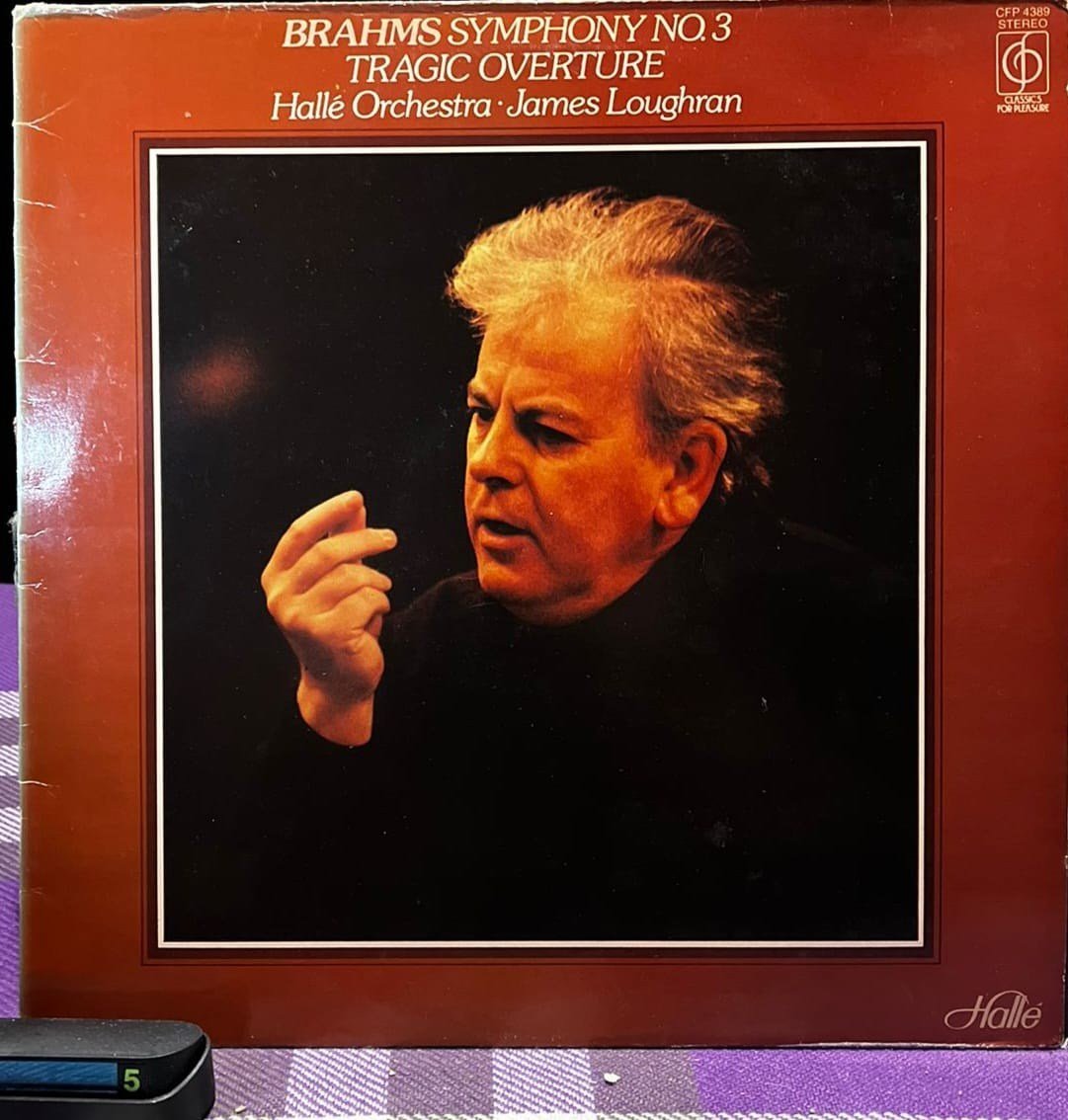Brahms: Symphony No. 3 & Tragic Overture - Hallé Orchestra, James Loughran (Classics For Pleasure - CFP 4389) LP Plak