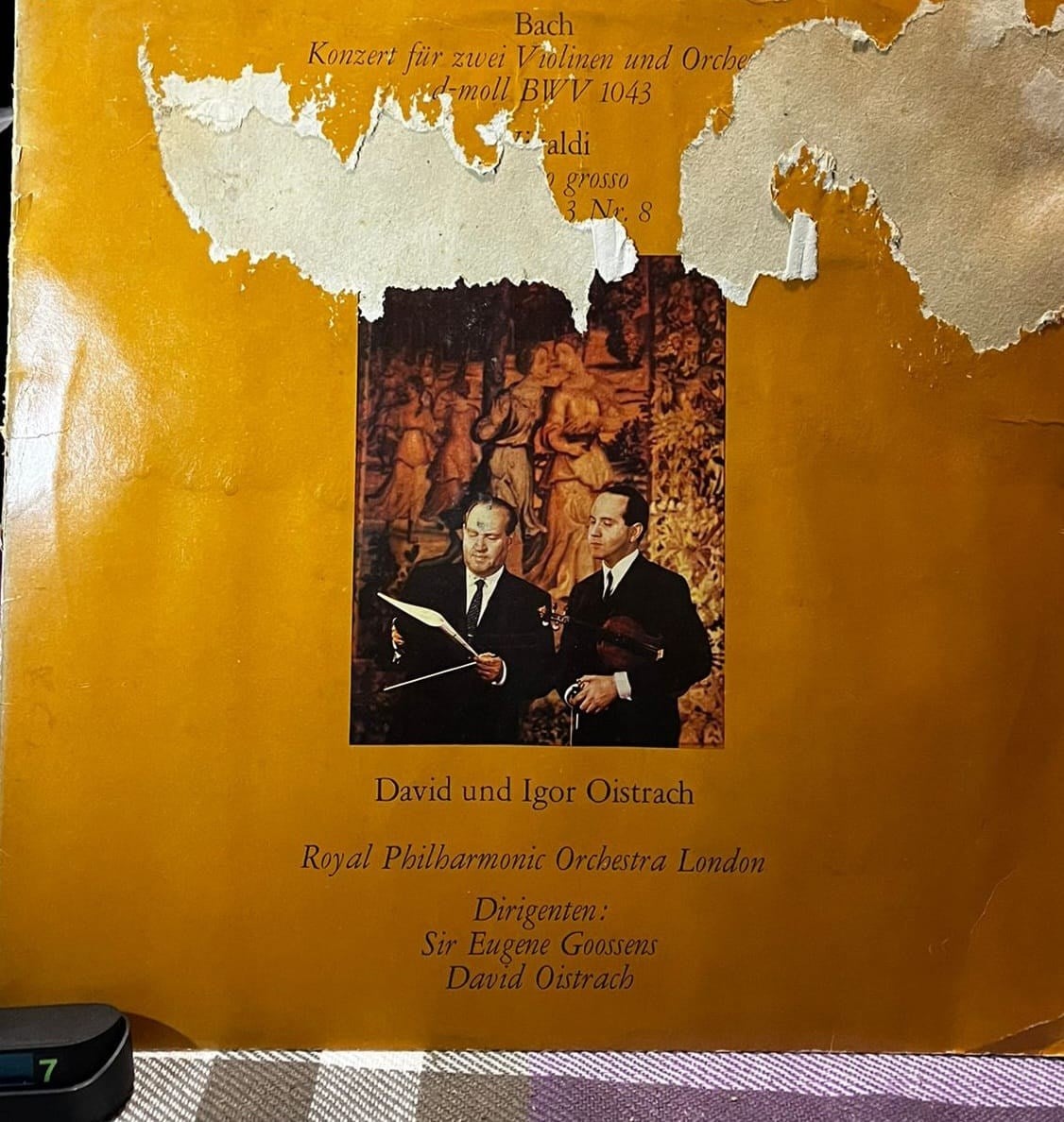 David und Igor Oistrach - Bach: Konzert Für Zwei Violinen / Vivaldi: Concerto Grosso LP (ETERNA - Germany Press)