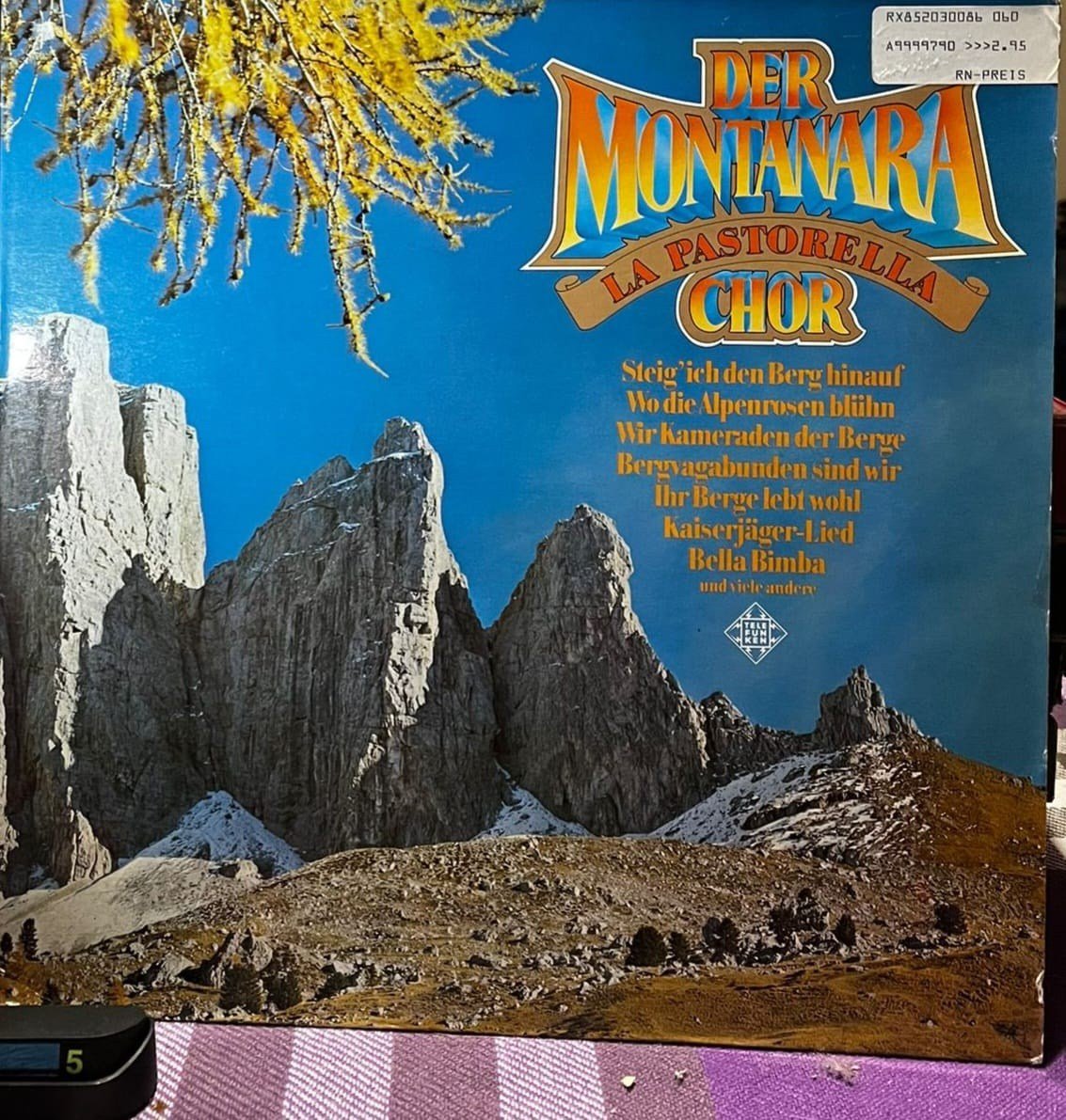 Der Montanara Chor - La Pastorella - Telefunken 6.23468 AF - LP Plak