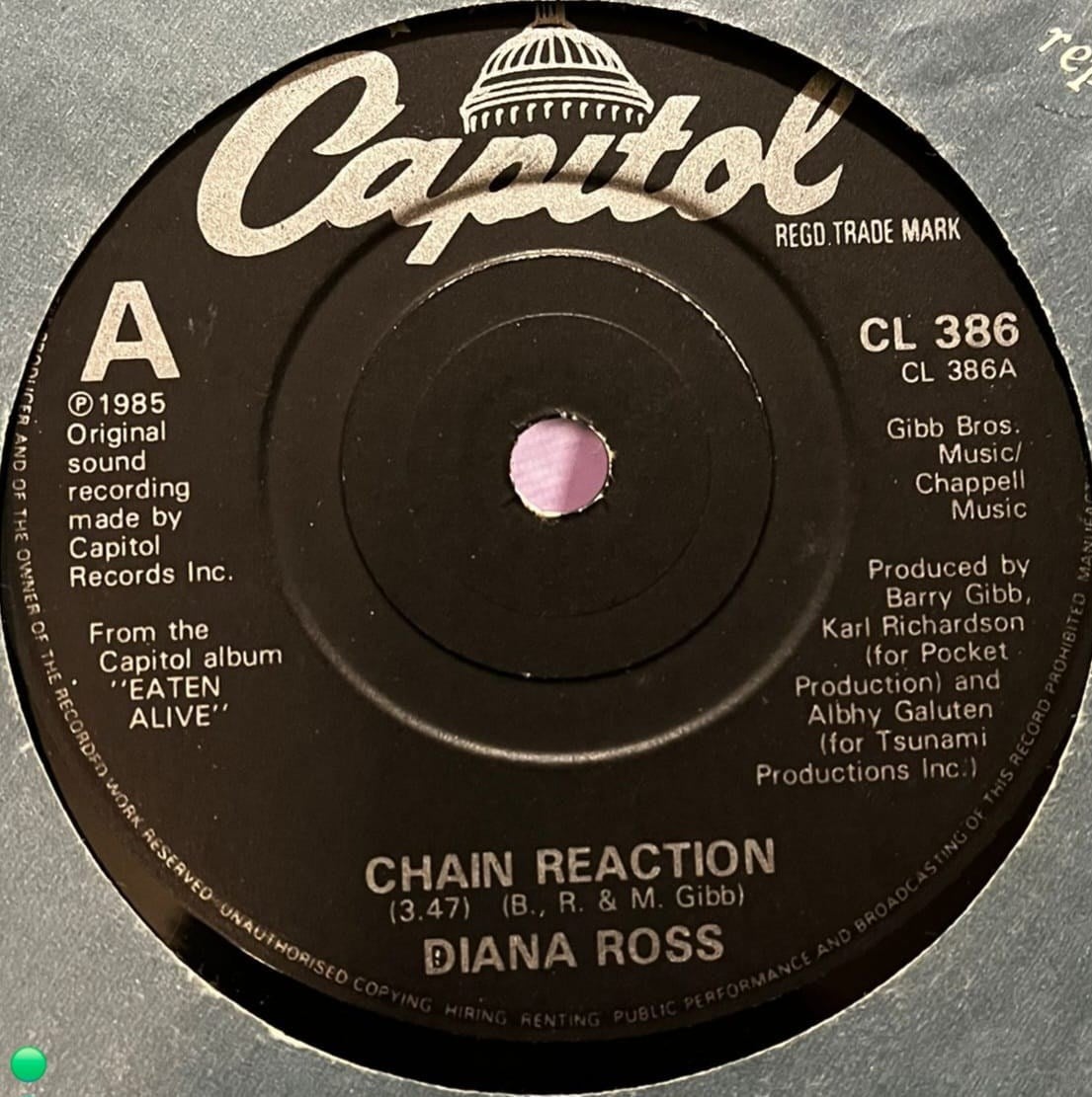 Diana Ross - Chain Reaction / More And More (1985 Orijinal 45'lik Plak)