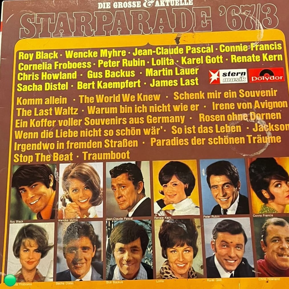 Die Grosse & Aktuelle Starparade '67/3 - Çeşitli Sanatçılar - Polydor Almanya Baskı LP