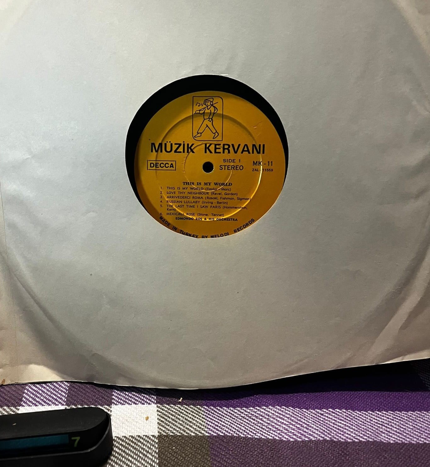 Edmundo Ros & His Orchestra - This Is My World - Müzik Kervanı Series - Made in Turkey - Decca MK-11 LP