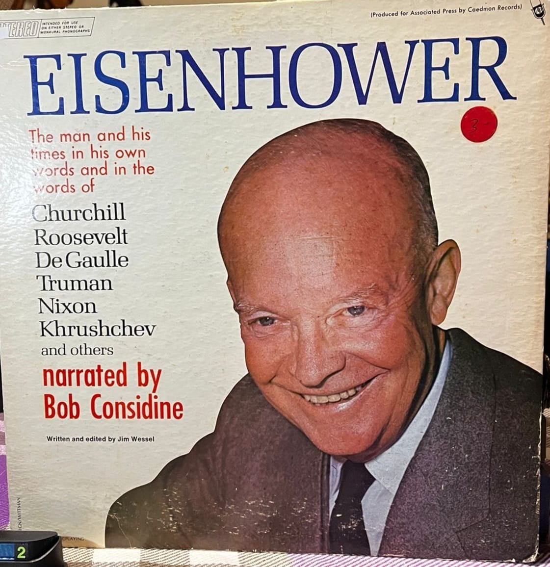 Eisenhower: The Man and His Times - Caedmon Records TC 2037 - Vintage Tarihi Kayıt LP