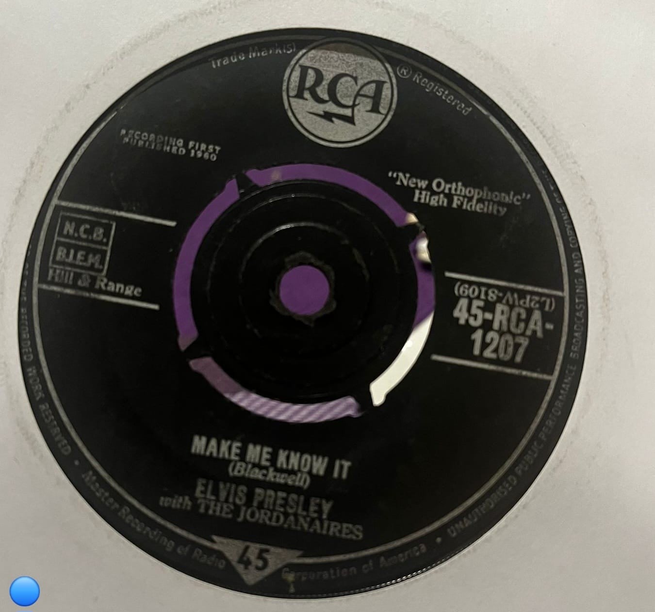 Elvis Presley - Make Me Know It / Soldier Boy (1960) RCA 45-RCA-1207