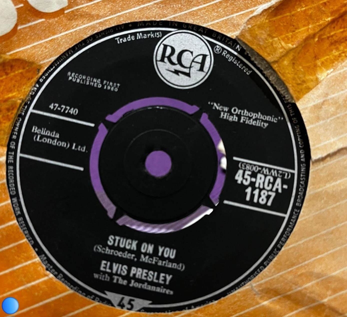 Elvis Presley - Stuck On You / Fame And Fortune (1960) RCA 45-RCA 1187