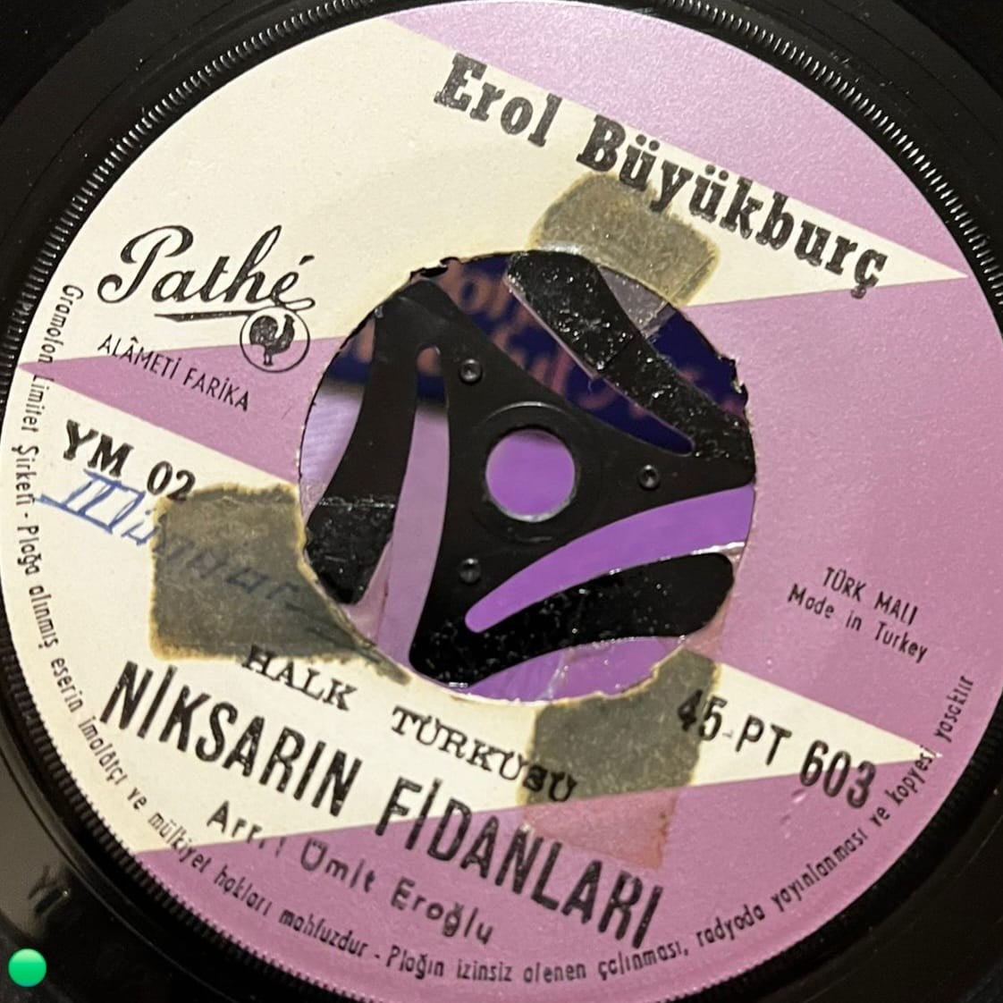 Erol Büyükburç - Niksarın Fidanları / Hey Onbeşli - Pathé 45'lik Plak