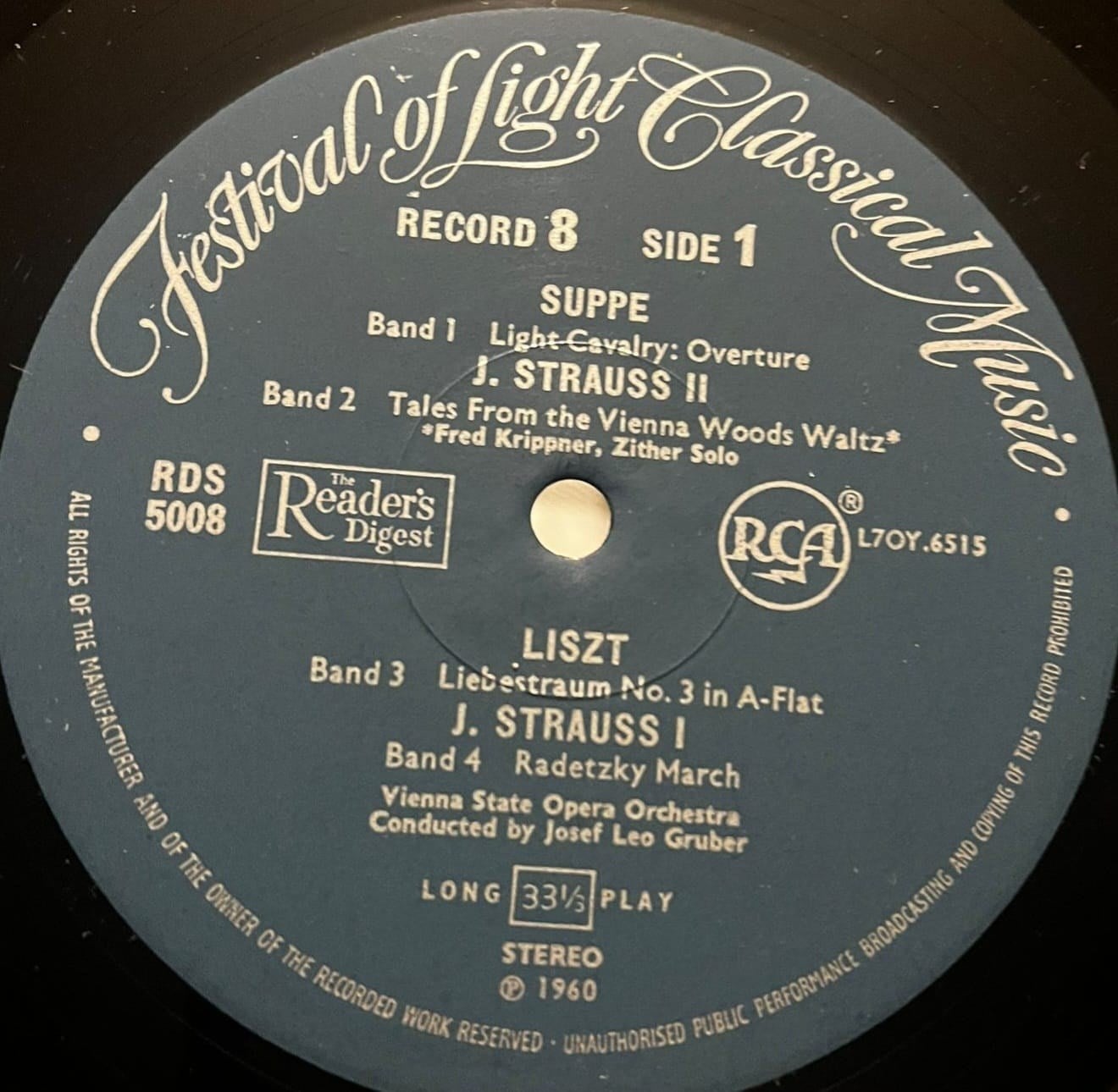 Festival of Light Classical Music - Record 8 (Reader's Digest / RCA, 1960) Stereo LP