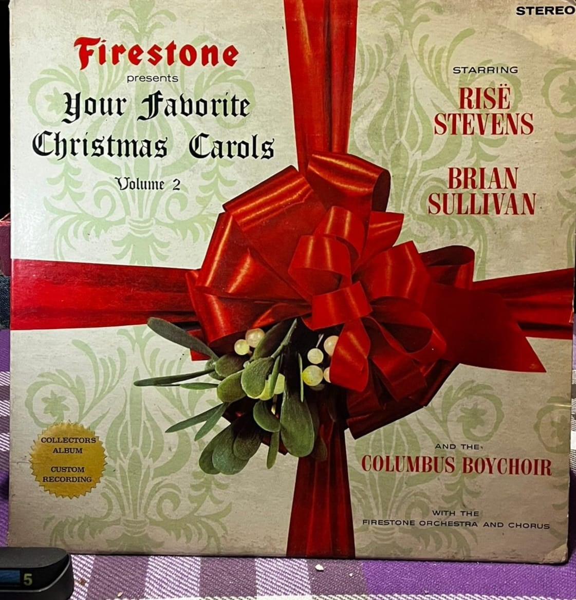 Firestone Presents Your Favorite Christmas Carols Vol. 2 - Risë Stevens, Brian Sullivan - LP Plak