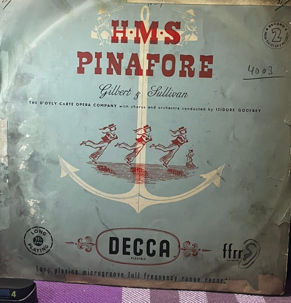 Gilbert & Sullivan - H.M.S. Pinafore (Decca LK 4003) LP Plak - D'Oyly Carte Opera Company