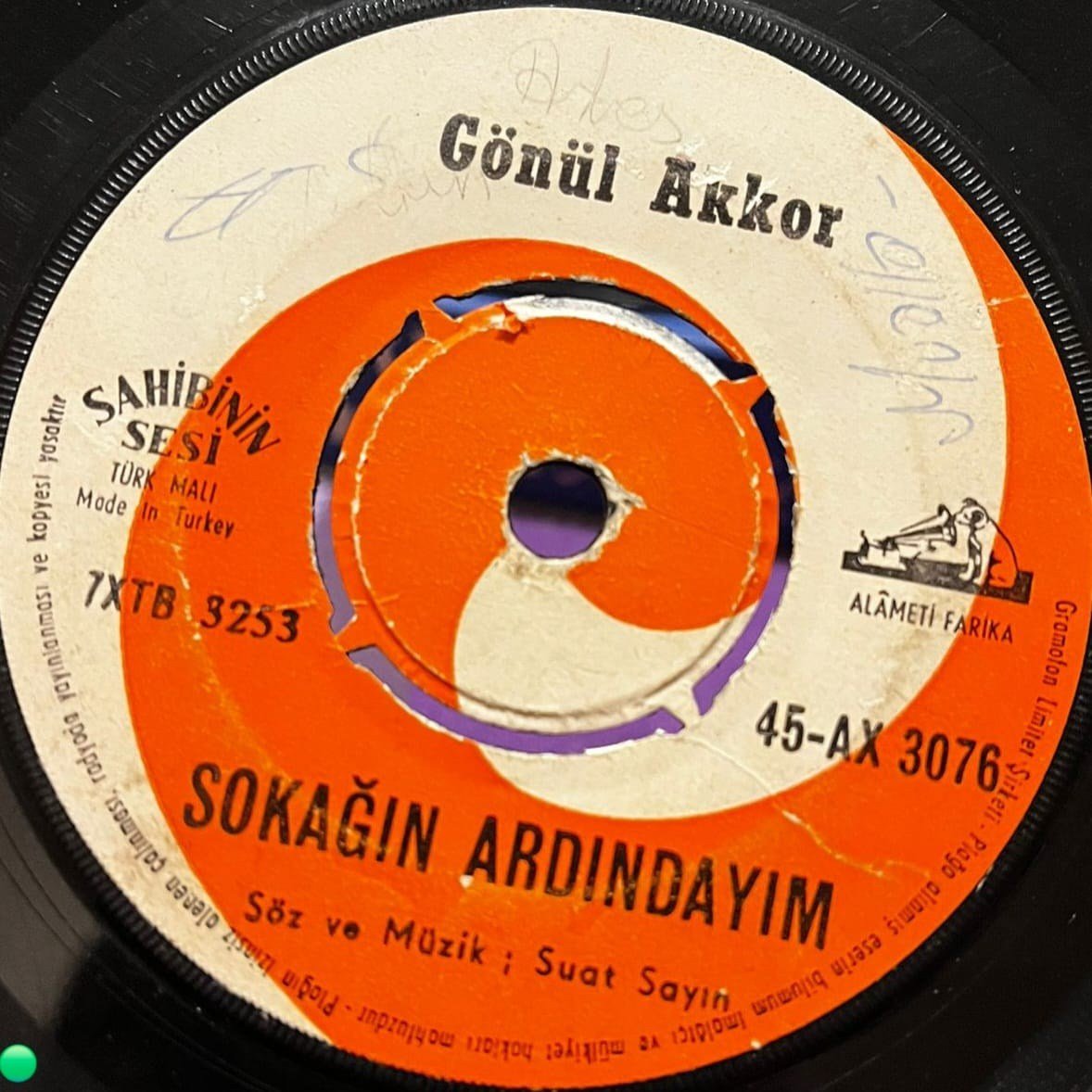 Gönül Akkor - Sokağın Ardındayım / Sen Aşk Nedir Bilmez Misin - Sahibinin Sesi 45'lik