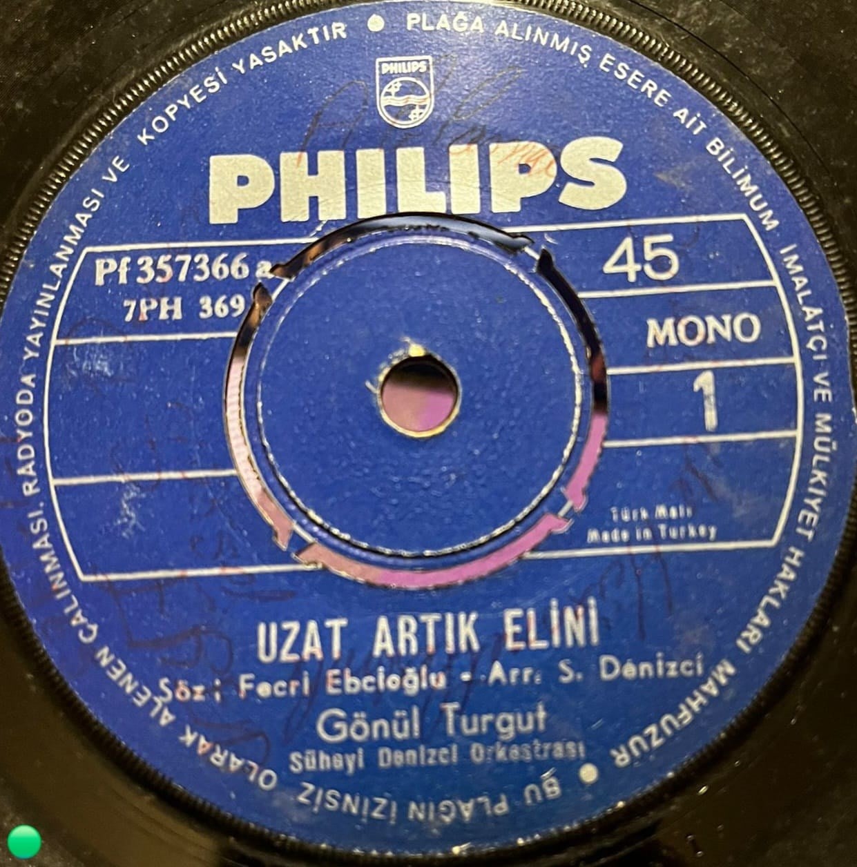 Gönül Turgut - Uzat Artık Elini / Kim İçin Ne İçin - Philips Nadir 45'lik
