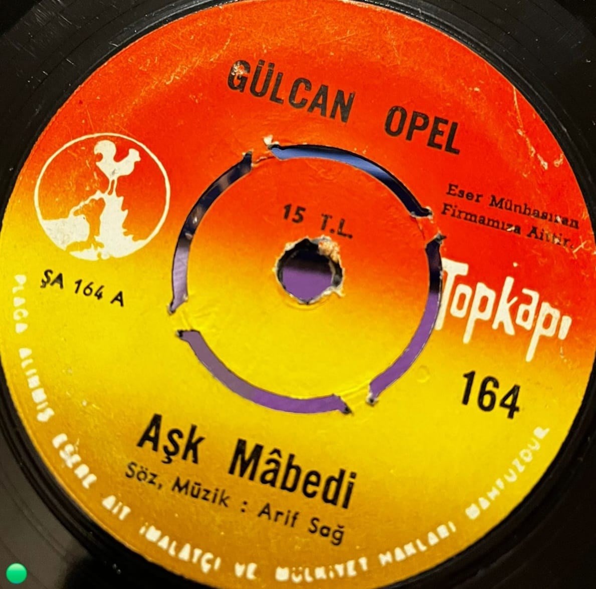 Gülcan Opel - Aşk Mabedi / Eskici (Topkapı Plak - 45'lik)