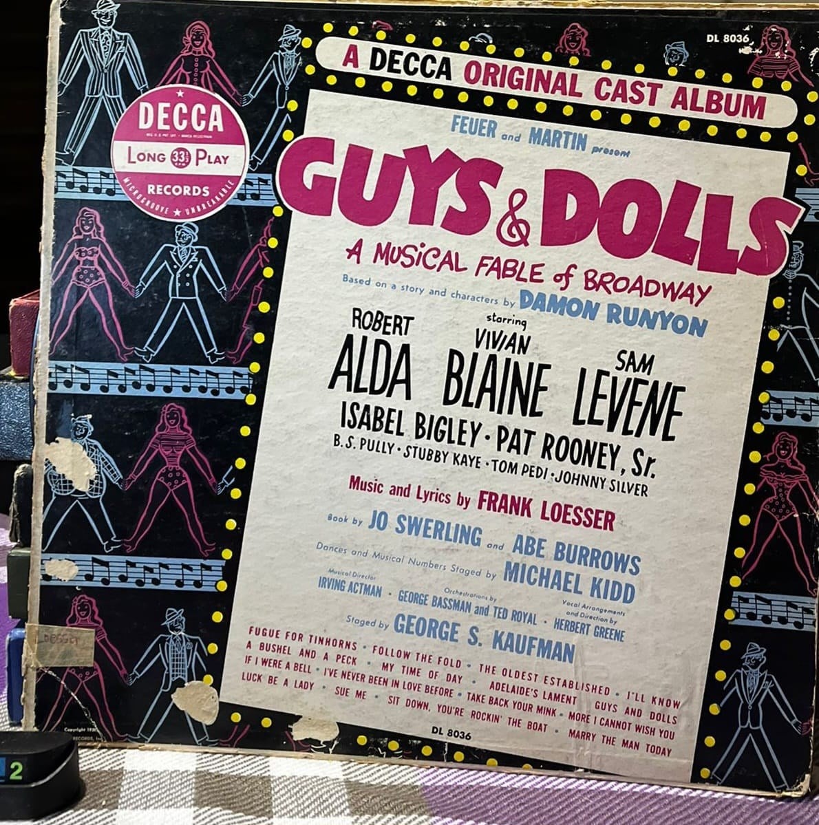 Guys & Dolls: A Musical Fable Of Broadway (Original Cast Album) - Decca DL 8036 (Plak, LP)