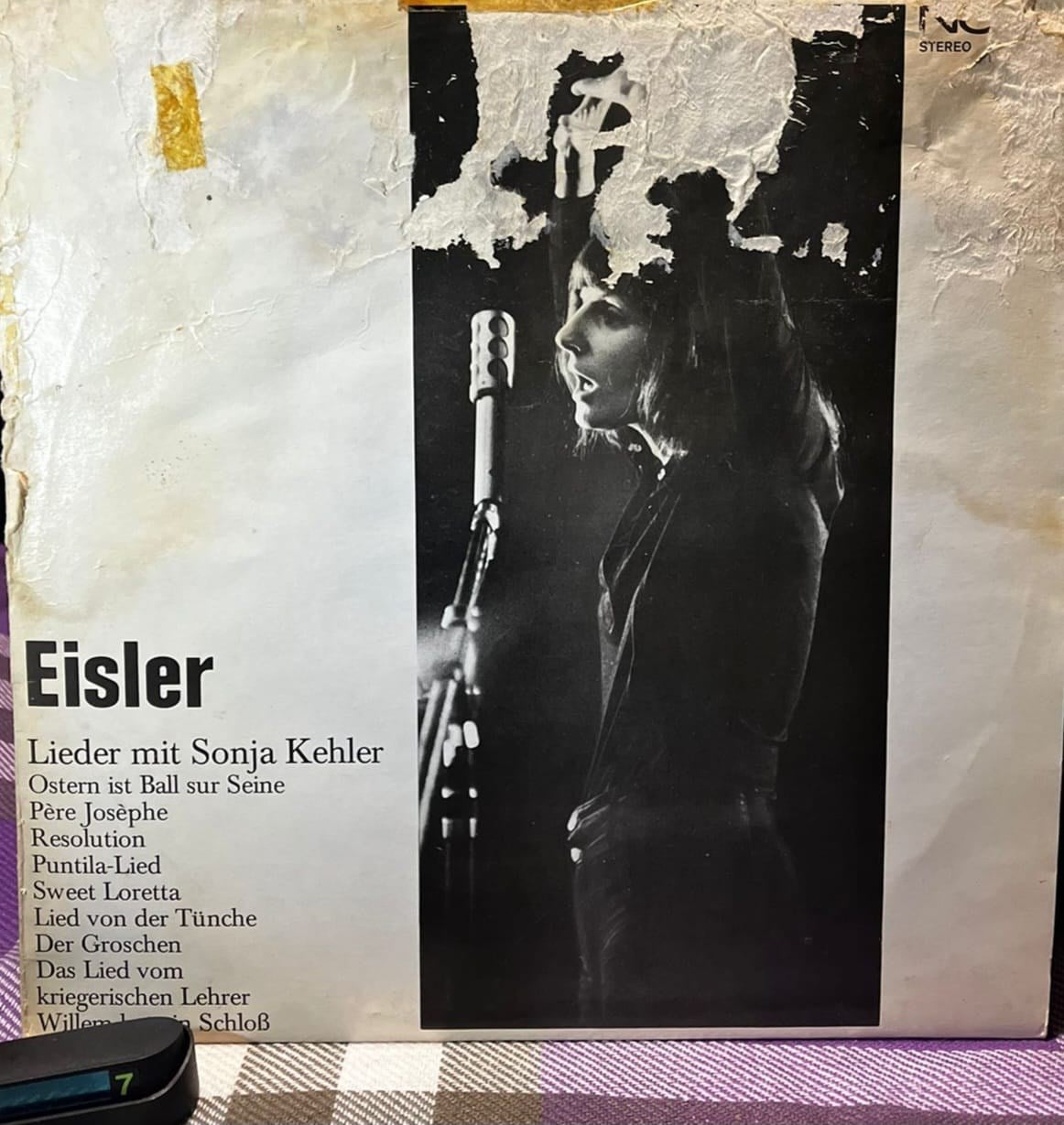 Hanns Eisler - Lieder mit Sonja Kehler (Nova / VEB Deutsche Schallplatten Berlin - DDR) LP