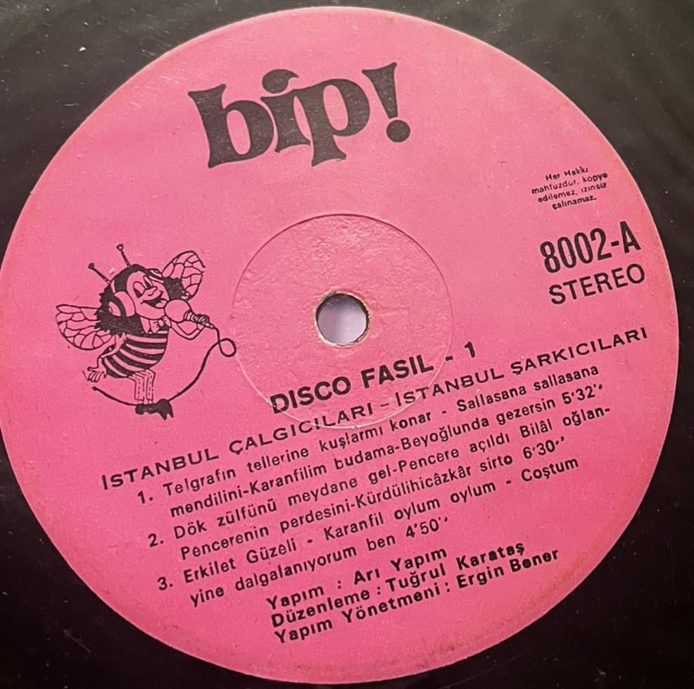 İstanbul Çalgıcıları & İstanbul Şarkıcıları - Disco Fasıl 1 - Bip! 8002 - LP (1979)