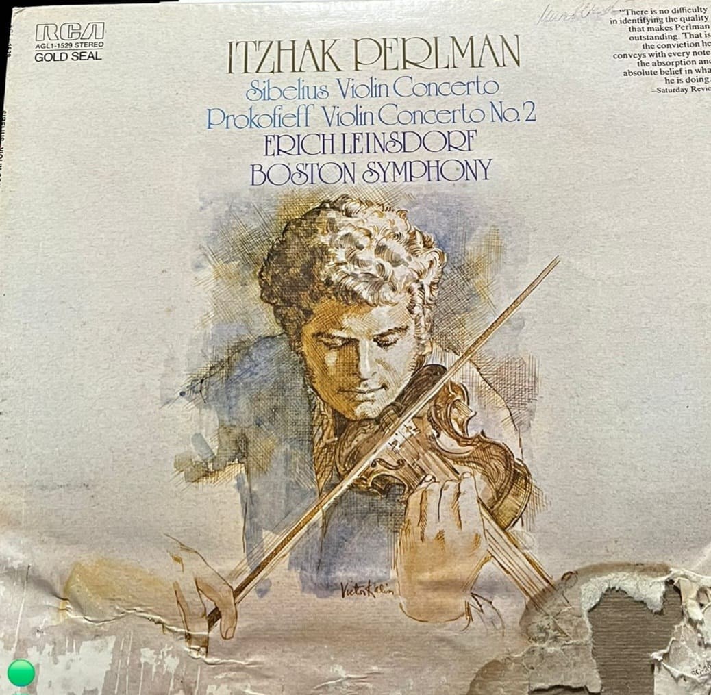 Itzhak Perlman, Boston Symphony, Erich Leinsdorf – Sibelius & Prokofieff: Violin Concertos (RCA Gold Seal)