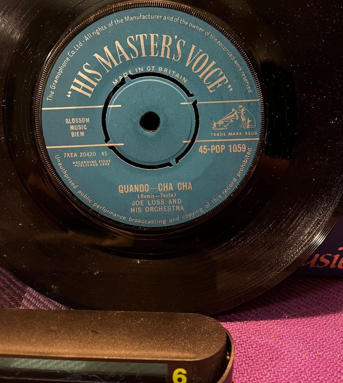 Joe Loss And His Orchestra - Al Di La / Quando Cha Cha (1962) 45'lik - HMV İngiltere Baskı