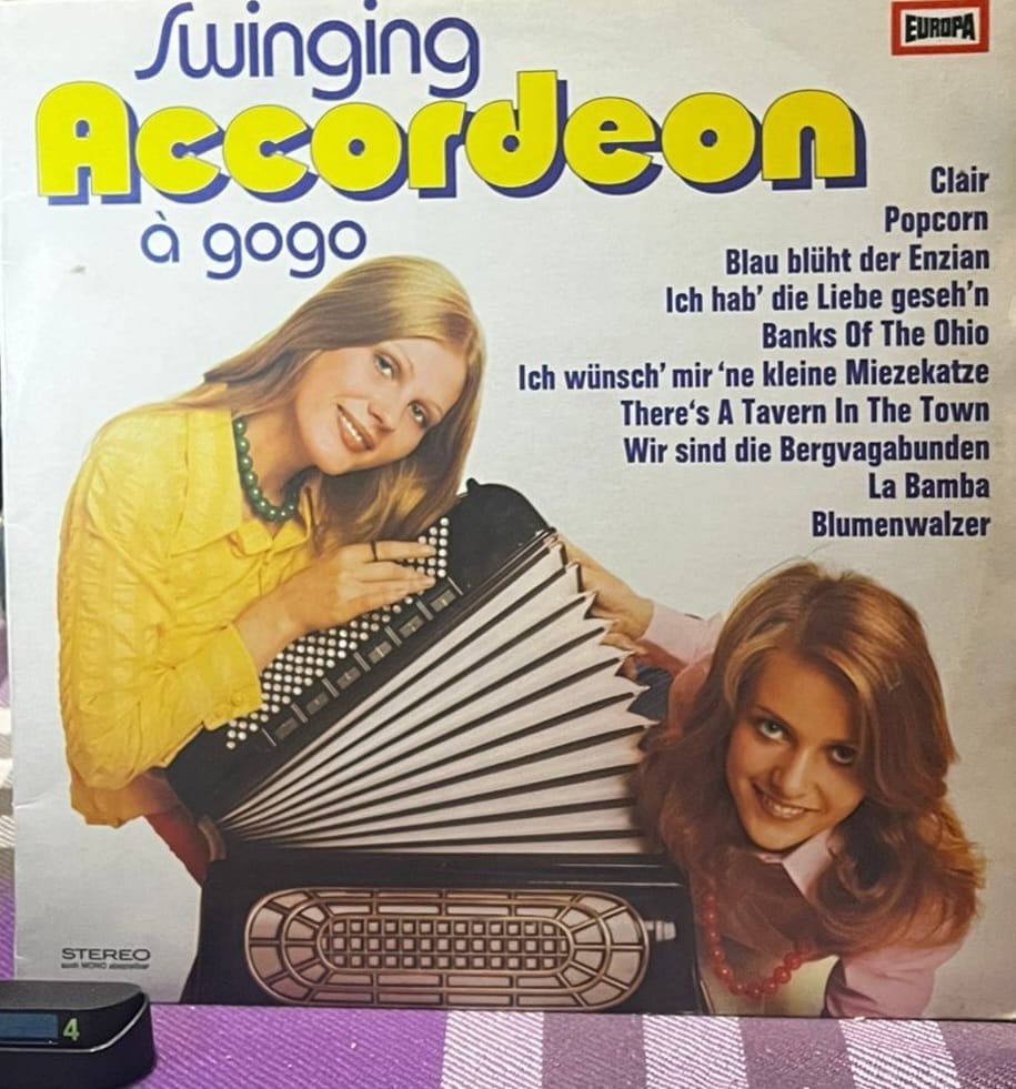 John Evans And His Group - Swinging Accordeon à gogo - Europa LP (E 490) - Germany Baskı