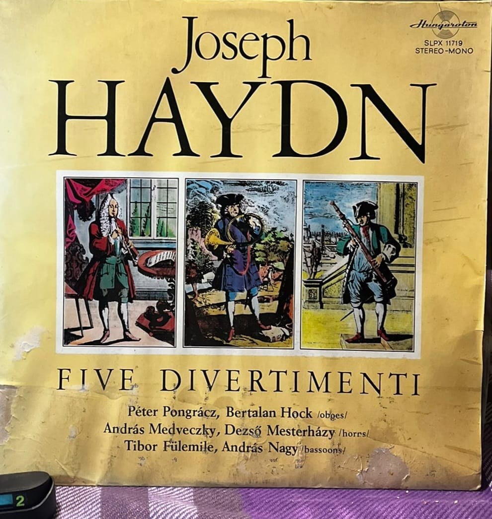 Joseph Haydn - Five Divertimenti - Hungaroton Vinyl LP (SLPX 11719)