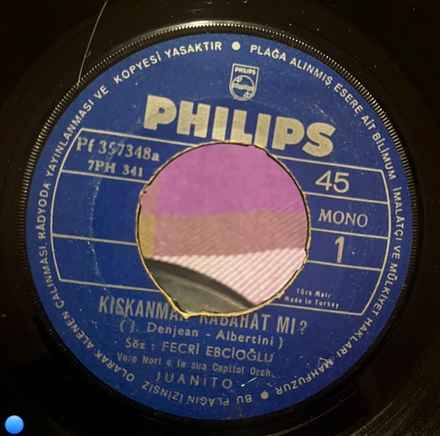 Juanito - Kıskanmak Kabahat Mi? / Arkadaşımın Aşkısın (Philips - Pf 357348)