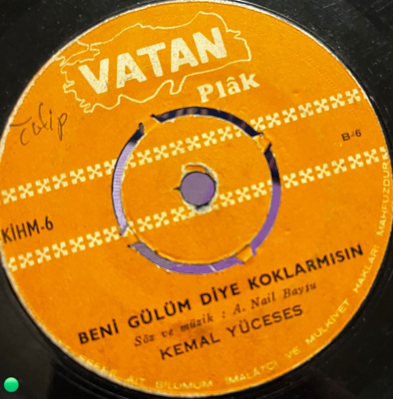 Kemal Yüceses - Sana Kim Yalvaracak / Beni Gülüm Diye Koklar mısın - Orijinal Vatan Plak