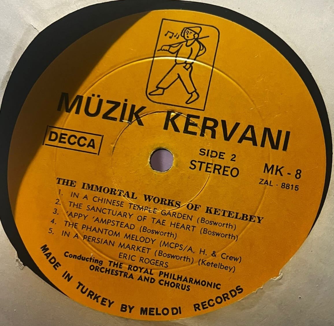 Ketelbey / Eric Rogers / Royal Philharmonic Orchestra - The Immortal Works Of Ketelbey LP - Müzik Kervanı MK-8 - Turkey Press