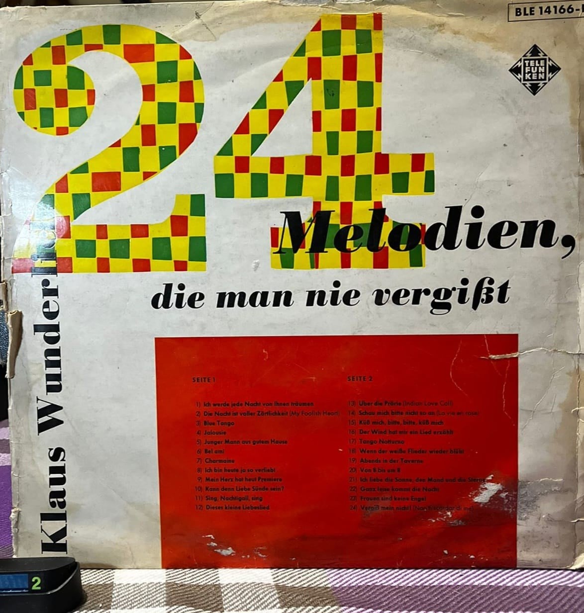 Klaus Wunderlich - 24 Melodien, Die Man Nie Vergißt (Telefunken German Press)