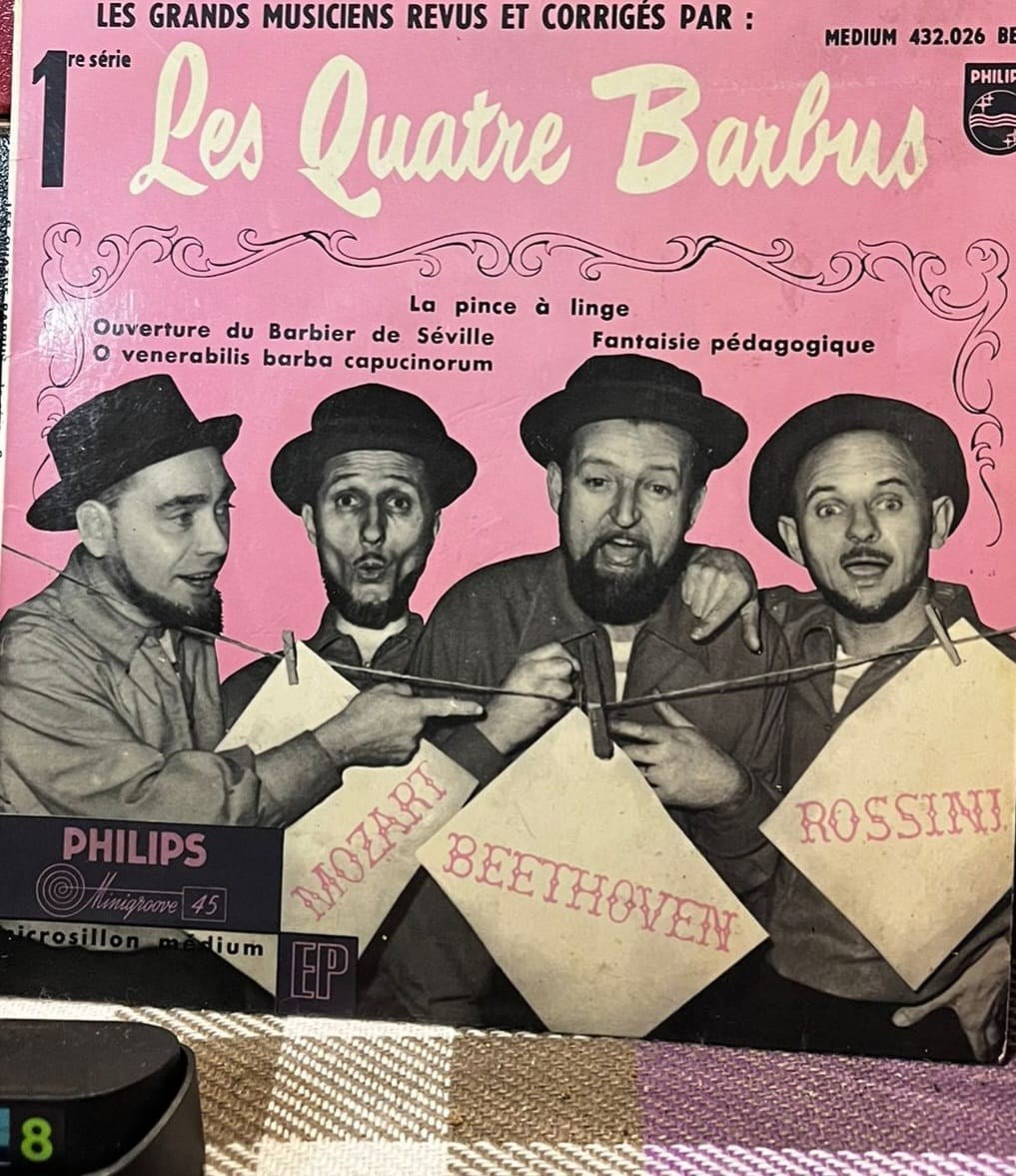 Les Quatre Barbus - 1re Série - Les Grands Musiciens Revus (Philips - 432.026 BE - 1955)