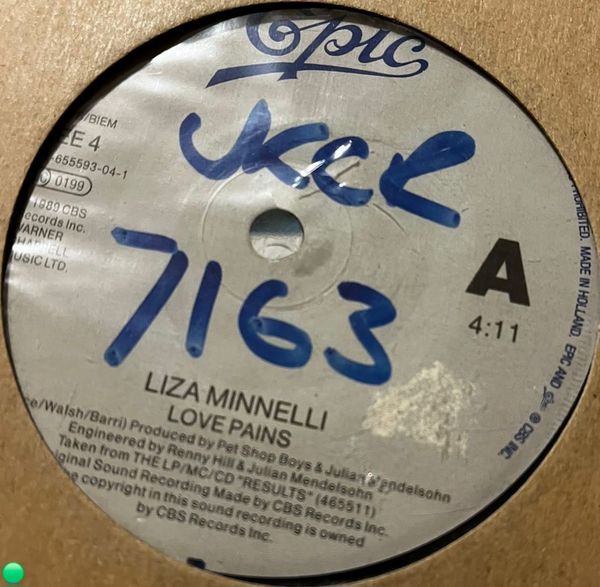 Liza Minnelli - Love Pains / Love Pains (Steve Hurley's Radio Edit) 45'lik Plak