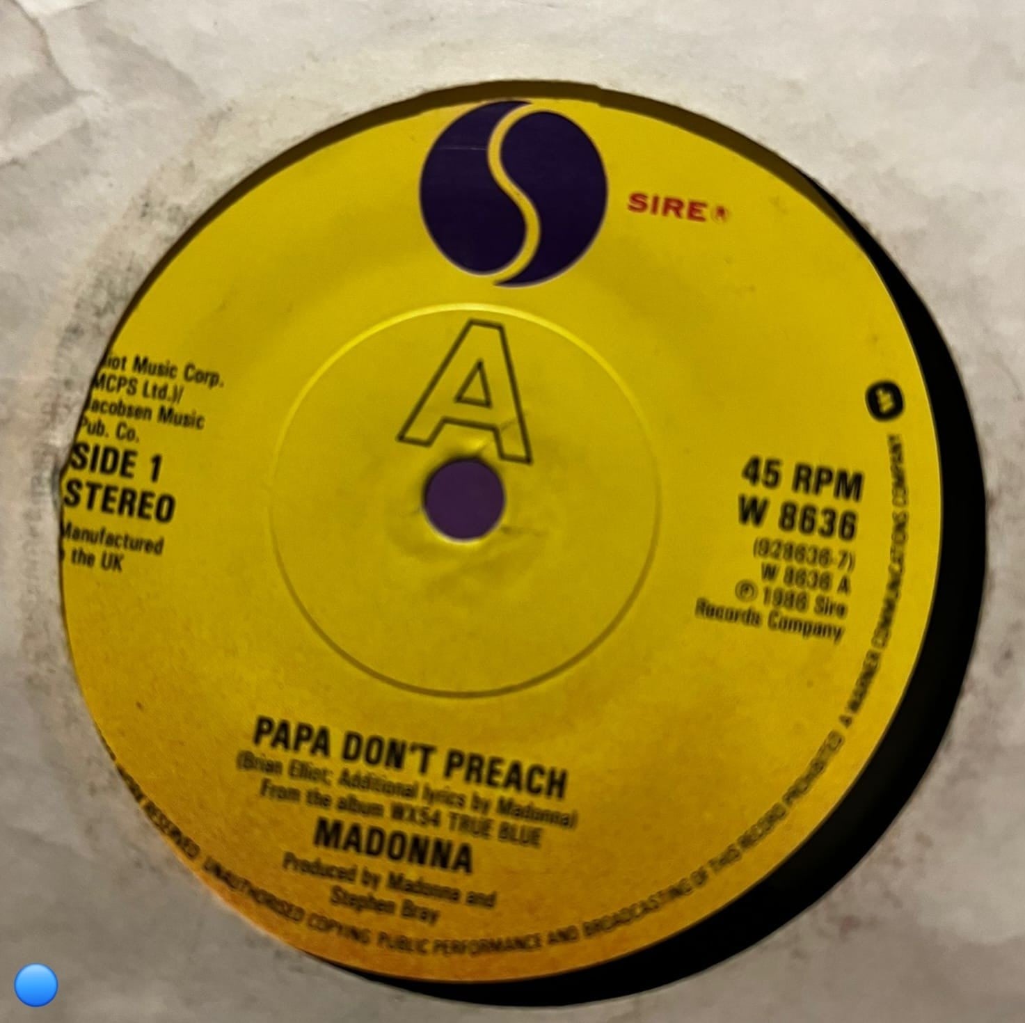 Madonna - Papa Don't Preach / Ain't No Big Deal (7