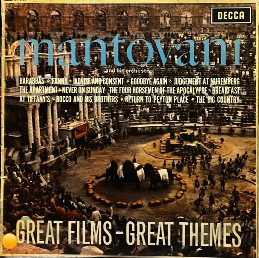 Mantovani and His Orchestra - Great Films - Great Themes (Decca LK 4500)