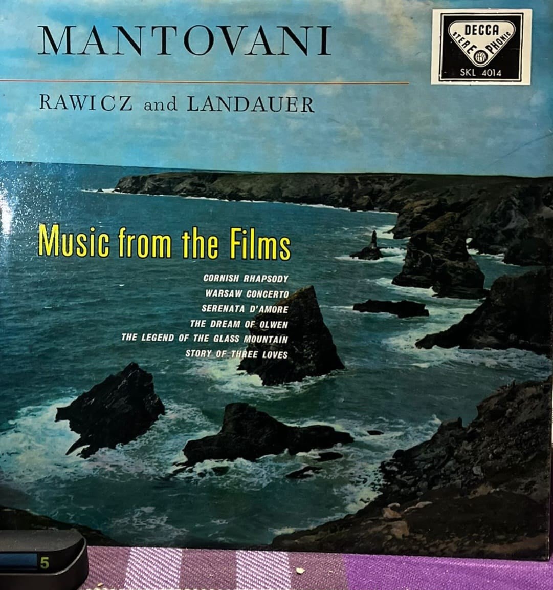 Mantovani and His Orchestra with Rawicz and Landauer - Music From The Films (Decca SKL 4014) Stereo LP