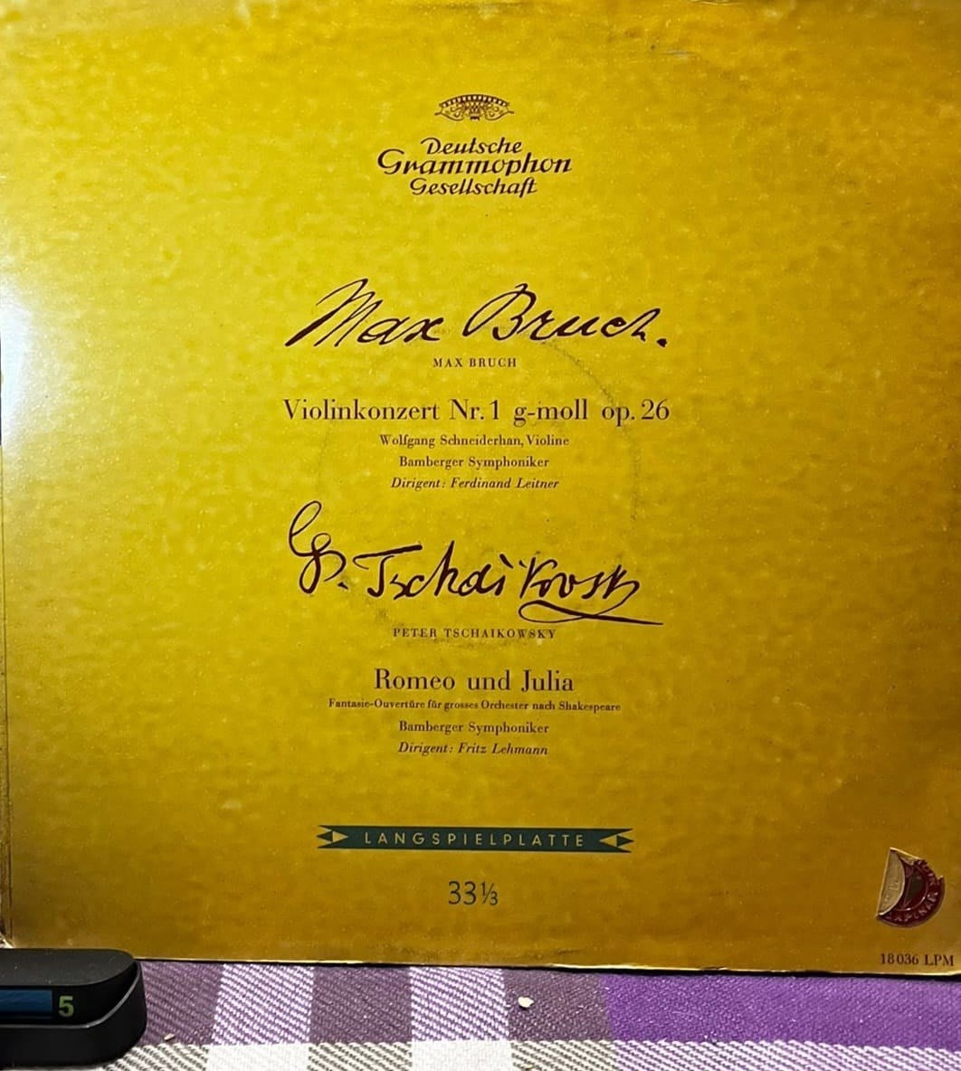 Max Bruch: Violinkonzert Nr.1 & Peter Tschaikowsky: Romeo und Julia - Deutsche Grammophon (18036 LPM)