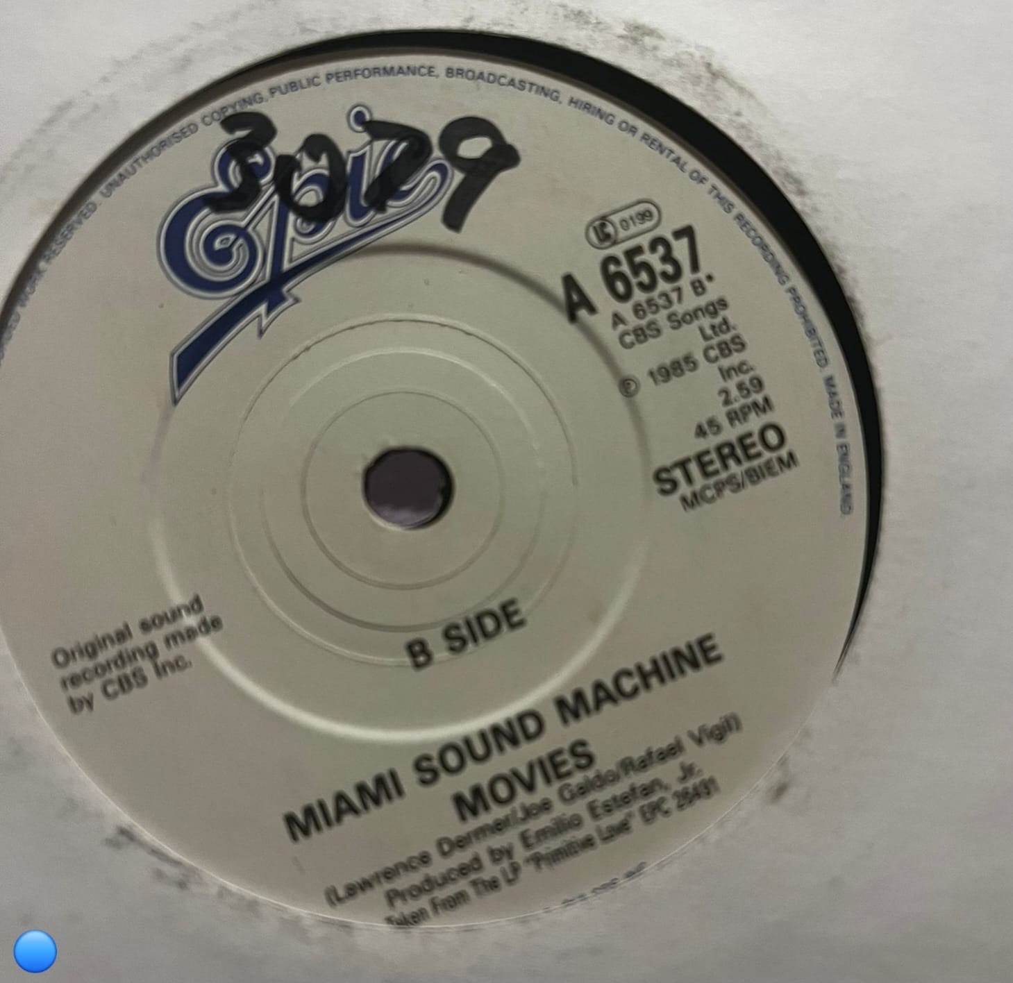 Miami Sound Machine - Bad Boy / Movies - 45'lik Plak (Epic - A 6537)