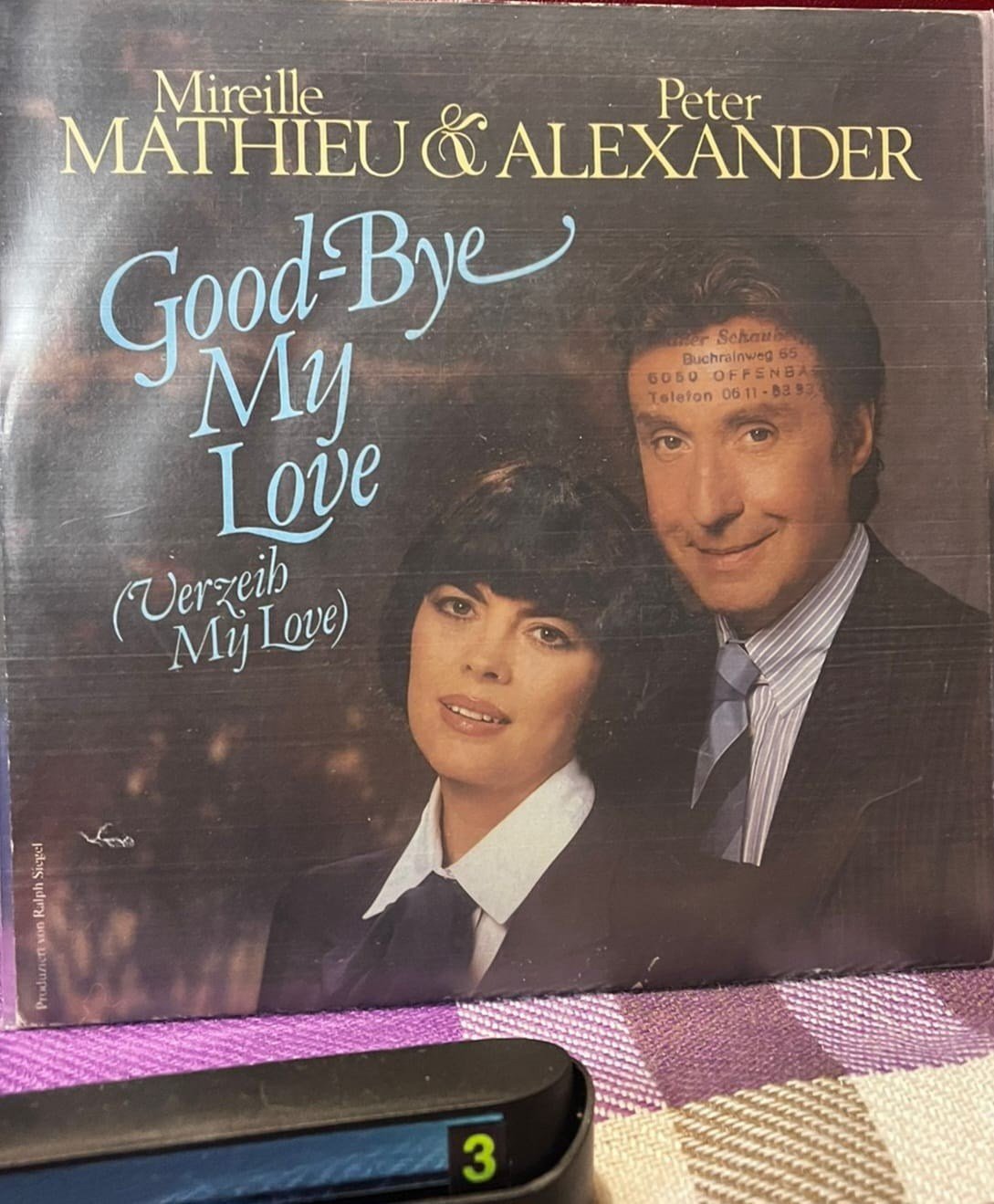Mireille Mathieu & Peter Alexander - Good-Bye My Love (1984 Ariola Press) 45'lik Plak