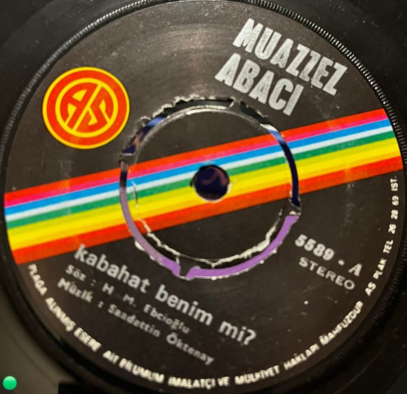 Muazzez Abacı - Kabahat Benim Mi? / Aşkolsun (45'lik Plak, As Plak 5589)