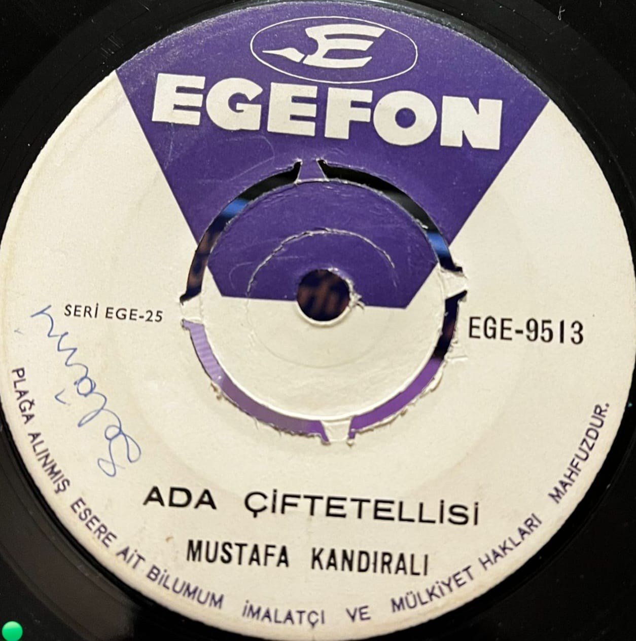 Mustafa Kandıralı - Ada Çiftetellisi / Tulum Oyun Havası (Egefon - 45'lik)